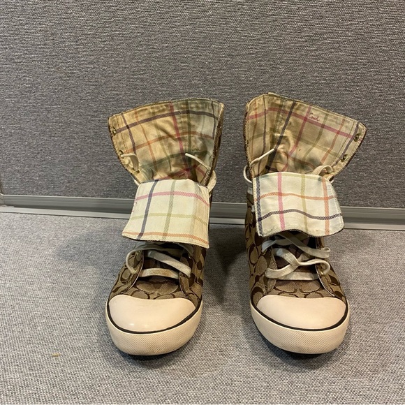 Coach Signature Hi-Top Sneakers Size 10 - Picture 7 of 8